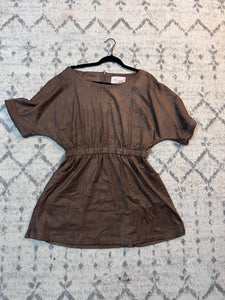 (REG)Suede Dress with Pockets