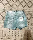 (REG) Distressed cutoff denim shorts
