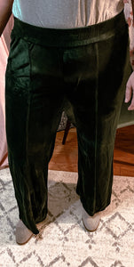 Curvy Emerald Velvet Pants